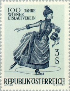 Stamp, Figure-skating, Austria,  , Sport, Skating, Winter Sports, Figure-skate
