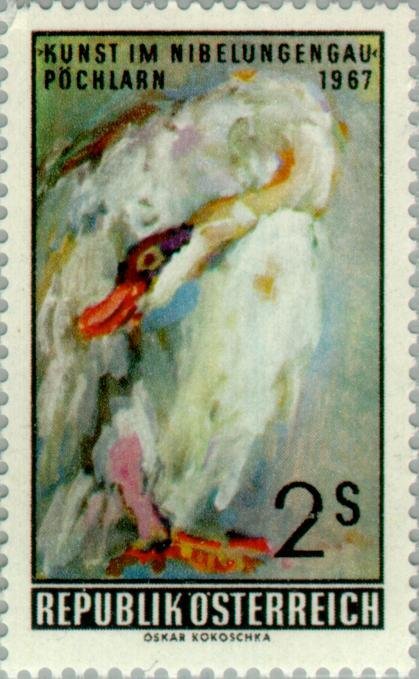 "Swan" painting by Oskar Kokoschka (1886-1980)