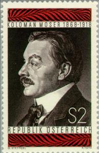 Stamp, Koloman Moser (1868-1918) stamp engraver & artisan, Austria,  , Engravers