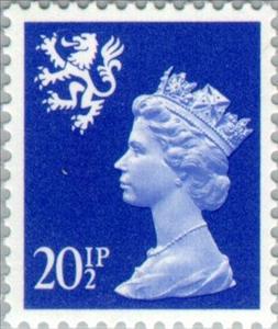 Stamp, Queen Elizabeth II - Scotland - Machin Portrait, United Kingdom of Great Britain & Northern Ireland,  , Heads of State, Royalty, Queens