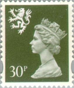 Stamp, Queen Elizabeth II - Scotland - Machin Portrait, United Kingdom of Great Britain & Northern Ireland,  , Heads of State, Royalty, Queens