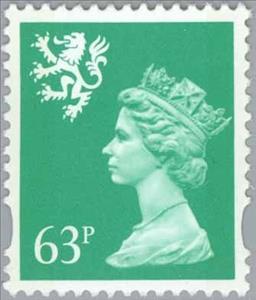 Stamp, Queen Elizabeth II - Scotland - Machin Portrait, United Kingdom of Great Britain & Northern Ireland,  , Heads of State, Royalty, Queens