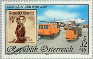 Stamp, Stamp Exhibition WIPA 2000, Austria,  , Stamps, Expositions, Cars, Folklore, Philately, Aviation, Aircrafts, Suits and Costumes