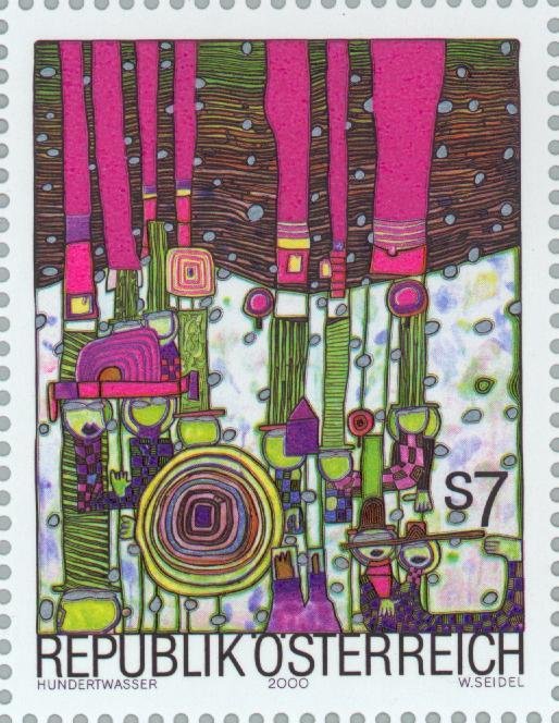 "Blue Blues" by Friedensreich Hundertwasser