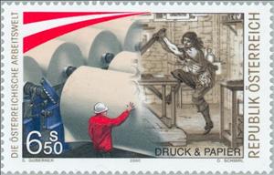 Stamp, Print and paper labourers, Austria,  , Printing presses
