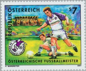 Stamp, SV Wüstenrot Salzburg, Austria,  , Sport, Football (Soccer)