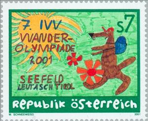 Stamp, Walking, Austria,  , Sport, Heroes