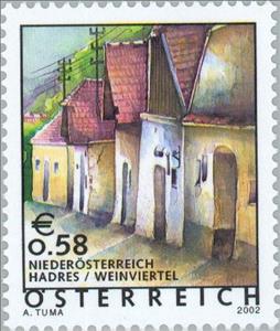 Stamp, Wine cellars in Hadres, Lower Austria, Austria,  , Houses, Tourism