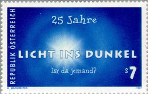 Stamp, Light in the dark, 25th anniversary, Austria,  