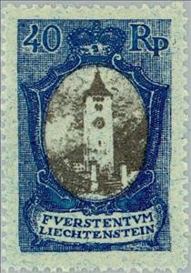Stamp, Schaan church, Liechtenstein,  , Towers, Buildings, Churches - Cathedrals - Basilicas - Chapels