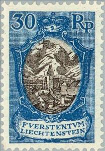 Stamp, Bendern church, Liechtenstein,  , Churches - Cathedrals - Basilicas - Chapels
