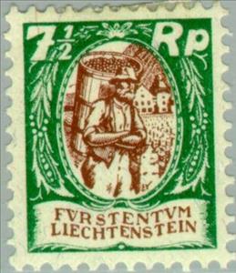 Stamp, Wine-grower, Liechtenstein,  , Agriculture, Professions, Viticulture