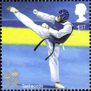 Stamp, Taekwondo, United Kingdom of Great Britain & Northern Ireland,  , Sport, Olympic Games, Taekwondo