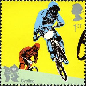 Stamp, Cycling, United Kingdom of Great Britain & Northern Ireland,  , Sport, Olympic Games, Cycles, Cycling