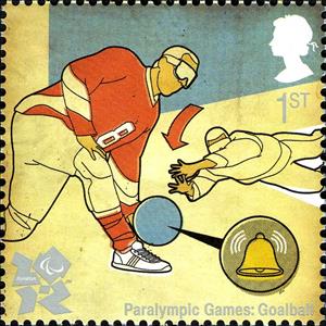Stamp, Goalball, United Kingdom of Great Britain & Northern Ireland,  , Sport, Disabled, Paralympics