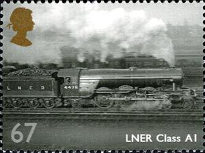 Stamp, LNER Class A1 1929, United Kingdom of Great Britain & Northern Ireland,  , Railways, Locomotives