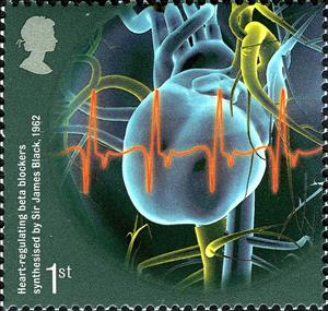 Stamp, Heart-regulating Beta Blockers, United Kingdom of Great Britain & Northern Ireland,  , Medical Science