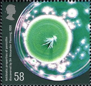 Stamp, Antibiotic Penicillin, United Kingdom of Great Britain & Northern Ireland,  , Medical Science