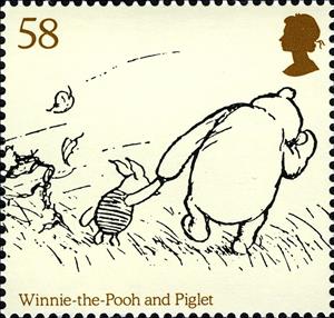Stamp, Pooh & Piglet, United Kingdom of Great Britain & Northern Ireland,  , Authors, Books, Children
