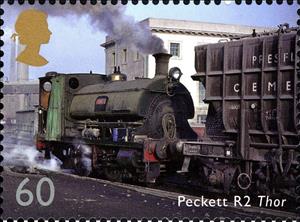 Stamp, Peckett Type R2, United Kingdom of Great Britain & Northern Ireland,  , Railways