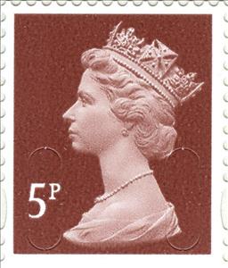 Stamp, Queen Elizabeth II - Security Machin, United Kingdom of Great Britain & Northern Ireland,  , Heads of State, Royalty, Queens
