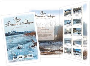 Booklet, Snow between Beauce and Sologne, France,  