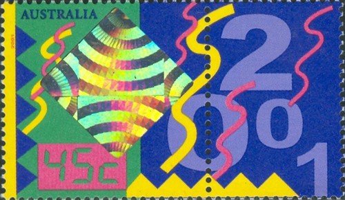 Stamp, Hologram & Streamers, Australia,  