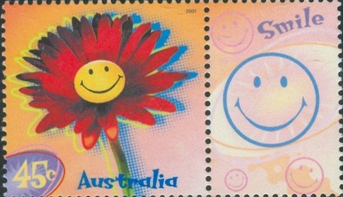 Stamp, Smiling Flower, Australia,  , Greetings