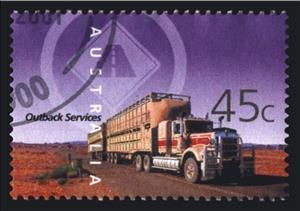 Stamp, Road Train, Australia,  , Trucks