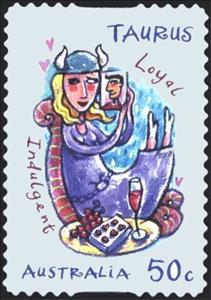 Stamp, Taurus, Australia,  , Zodiac