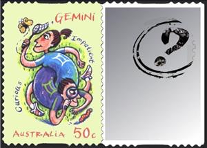 Stamp, Gemini, Australia,  , Zodiac