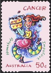 Stamp, Cancer, Australia,  , Zodiac