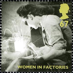 Stamp, Women In Factories, United Kingdom of Great Britain & Northern Ireland,  , Second World War