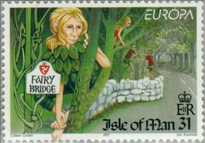 Stamp, C.E.P.T.- Sages and legends, Isle of Man,  , Trees, C.E.P.T., Europe, Legends, Coats of Arms