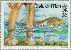 Stamp, C.E.P.T.- Sages and legends, Isle of Man,  , Ships, Vehicles, Birds, Europe, Legends, Viking Era, Animals (Fauna)