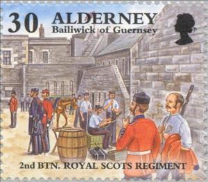 Stamp, Forts - Garrison at Work, Fort Torguis, c 1865, Alderney,  , Military Forces, Uniforms, Anniversaries and Jubilees