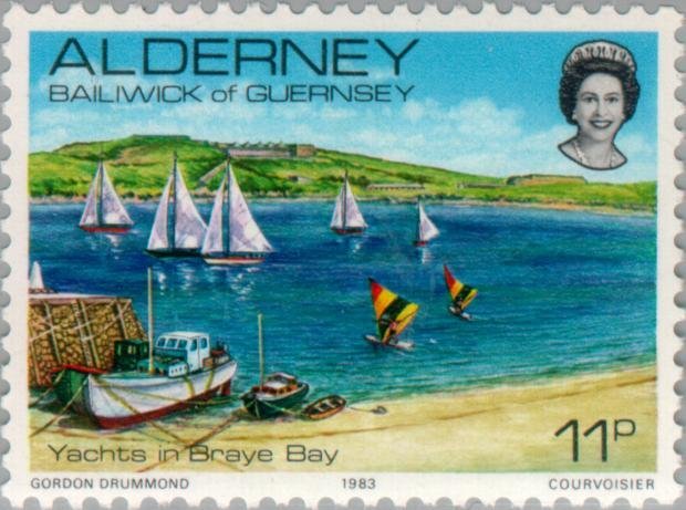 Yachts in Braye Bay