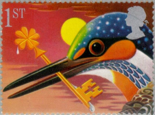Common Kingfisher with Key