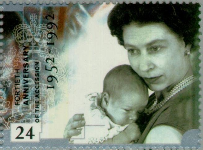 Queen Elizabeth with Baby Prince Andrew