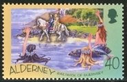 Stamp, On Seashore, Alderney,  