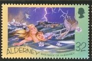 Stamp, Rescuing Prince, Alderney,  , Authors
