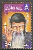 Stamp, Merlin, Alderney,  , Legends