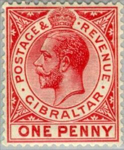Stamp, King George V , Gibraltar,  , Heads of State, Kings, International Years