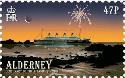Stamp, Titanic sailing past Alderney, Alderney,  , Ships, Anniversaries and Jubilees