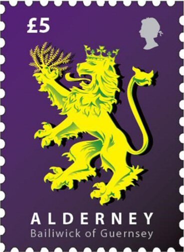 Lion rampant from Alderney Flag