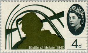 Stamp, Pilot in Hawker Hurricane Mk I, United Kingdom of Great Britain & Northern Ireland,  , Second World War, Vehicles, Commemoration, Aviation, Aircrafts, Anniversaries and Jubilees