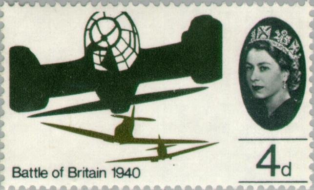 Spitfire attacking Heinkel Bomber (phosphor)