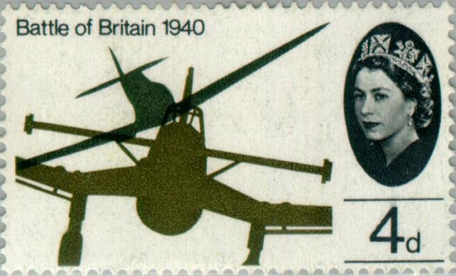 Spitfire attacking Junkers "Stuka" Dive-bomber (phosphor)