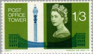 Stamp, Tower and 'Nash' Terrace, Regent's Park (phosphor), United Kingdom of Great Britain & Northern Ireland,  , Special Occasions, Postal Services, Communication, Towers