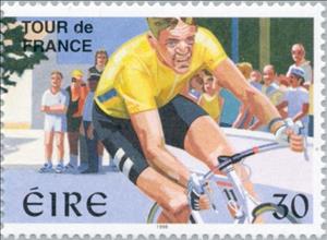 Stamp, Tour de France, Ireland,  , Landscapes, Vehicles, Special Occasions, Sport, Cycles, Cycling